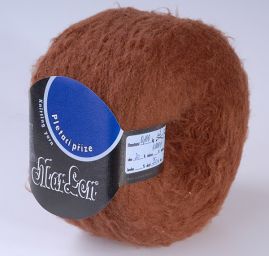 Mohérová pletací příze Marlen hnědé barvy