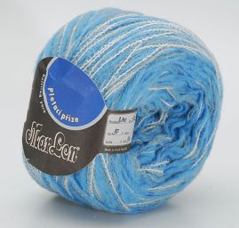 Vlněná pletací příze Marlen modrý melír