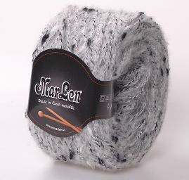 Směsová pletací příze Marlen šedočerný melír