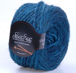Směsová vlněná příze MarLen modrozelený melír