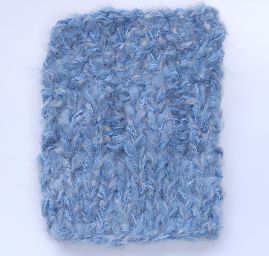 Směsová vlněná pletací příze modrý melír