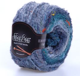 Efektní samovzorovací příze MarLen tyrkysová