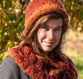 Efektní samovzorovací příze MarLen rezavá