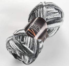 Vlněná směsová pletací příze MarLen šedobílý melír