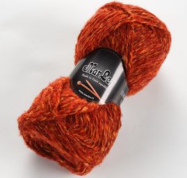 Vlněná směsová pletací příze MarLen oranžový melír