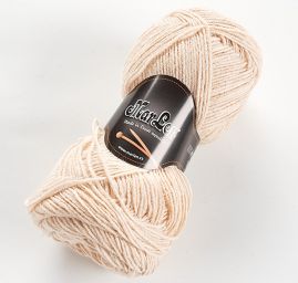 Vlněná směsová pletací příze MarLen krémová