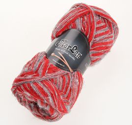 Vlněná pletací příze MarLen červenošedý melír