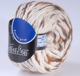 Efektní melírová vlna Marlen hnědosmetanová