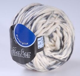 Efektní melírová příze Marlen černosmetanová