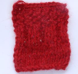 Směsová vlněná pletací příze MarLen červený melír