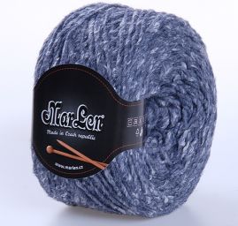 Vlněná pletací příze MarLen šedý melír