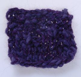 Směsová vlněná pletací příze fialový melír