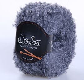 Směsová vlněná pletací příze šedý melír
