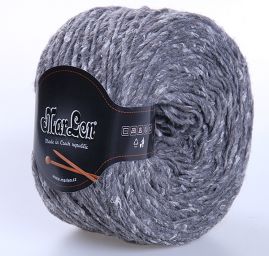 Vlněná pletací příze MarLen šedý melír