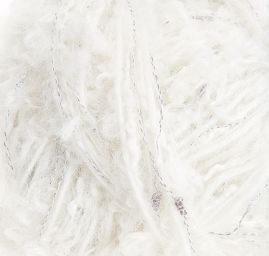 Vlněná buklé součky pletací příze MarLen bílá/stříbrná