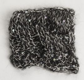 Pletací příze mohér směs MarLen s flitry černá