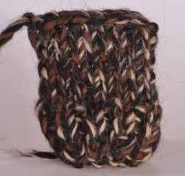 Melírová vlněná příze Marlen černá/hnědá/krémová