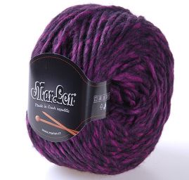 Vlněná pletací příze MarLen fialový melír