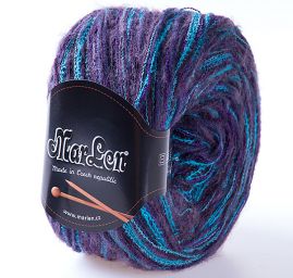 Vlněná příze MarLen fialový melír