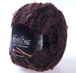 Vlněná pletací příze MarLen buklé tm.hnědá