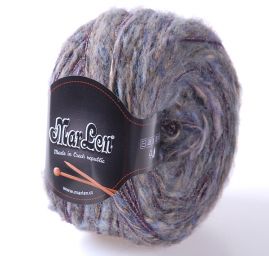 Vlněná příze MarLen hnědofialový melír