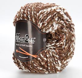 Pletací součková příze MarLen hnědo-bílá