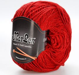 Vlněná pletací příze MarLen alpaka/angora červená