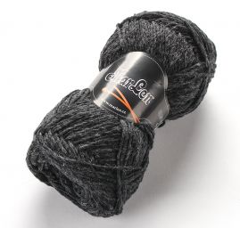 Vlněná pletací příze MarLen šedočerný melír
