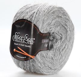 Vlněná příze MarLen šedý melír
