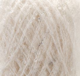 Vlněná buklé součky pletací příze MarLen šedobílá/stříbrná