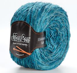 Směsová vlněná příze MarLen petrolejový melír