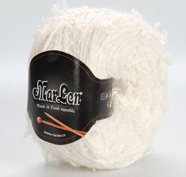 Příze vlna alpaka/angora MarLen slonová kost střapce