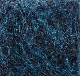 Pletací mohérová příze s leskem tyrkysovočerná