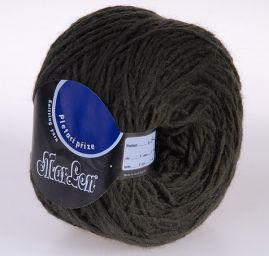 Vlněná silnější pletací příze MarLen "robusta" tmavě zelená