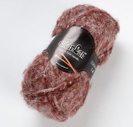 Mohérová pletací příze MarLen hustší delší vlas vínová