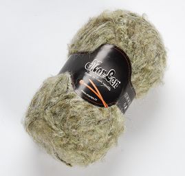 Mohérová pletací příze MarLen hustší delší vlas zelený