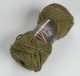 Vlněná silnější pletací příze MarLen "robusta" lahvově zelená
