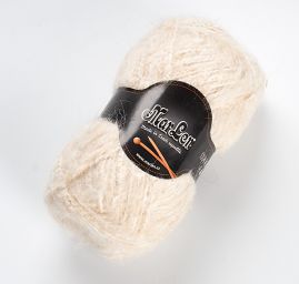 Mohérová pletací příze MarLen hustší vlas smetanová