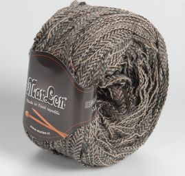 Tweedová stužková příze MarLen černobéžová