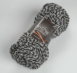 Vlněná pletací příze Marlen černošedý melír