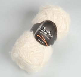 Mohérová pletací příze MarLen delší vlas slon. kost