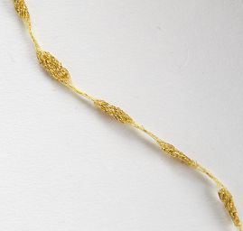 Efektní přípletová pletací příze žlutozlatá MarLen