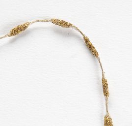 Efektní přípletová pletací příze starozlatá MarLen