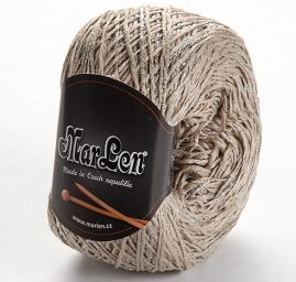 Efketní směsová příze MarLen béžovostříbrná