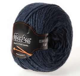 Vlněná pletací příze MarLen "robusto" modrá