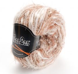 Efektní pletací příze Marlen hnědý melír s vlasem