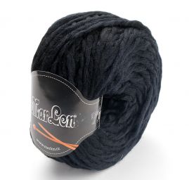 Vlněná pletací příze MarLen nestejné síly černá