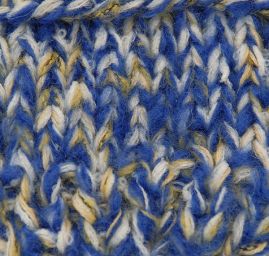 Vlněná pletací příze Marlen modrožlutý melír