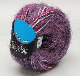 Moherová pletací příze Marlen fialový melír