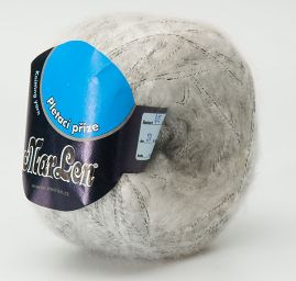 Moherová směsová příze Marlen šedočerný melír